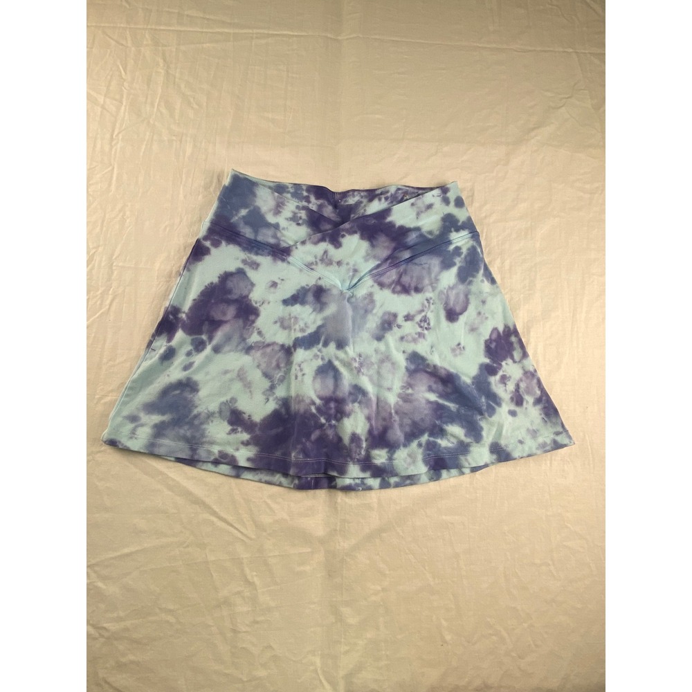 Victoria's Secret PINK Tie Dye Skort V-Waist Shorts with Pockets Blue Purple L